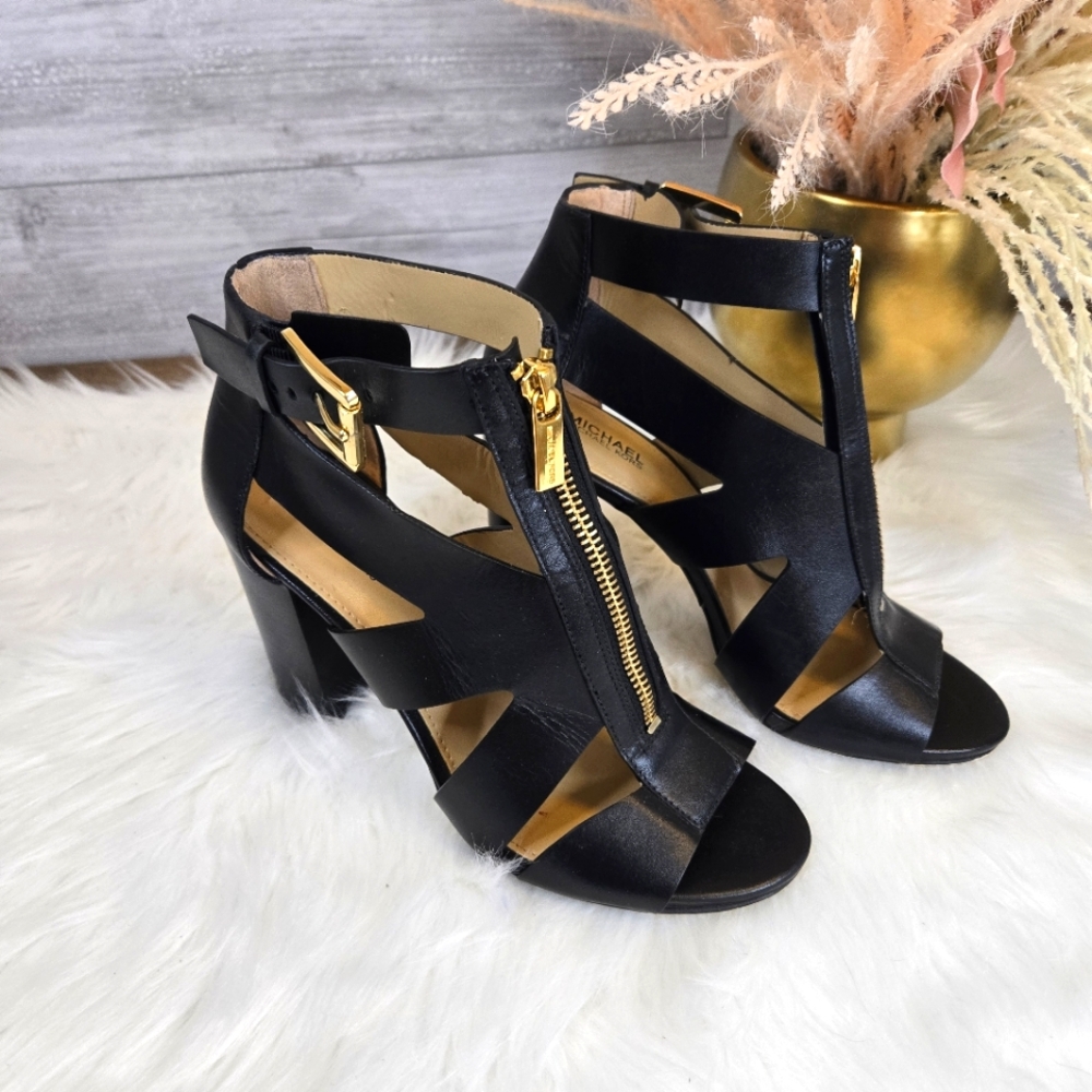 Michael Kors Black and Gold Heels